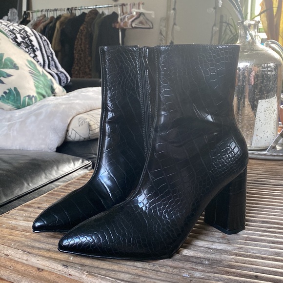 Nasty Gal Crocodile Booties - Picture 3 of 5